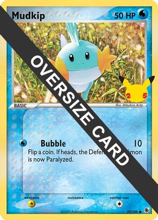 Mudkip (59/109) (Jumbo Card) [First Partner Pack] | Silver Goblin