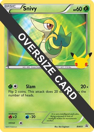 Snivy (BW01) (Jumbo Card) [First Partner Pack] | Silver Goblin