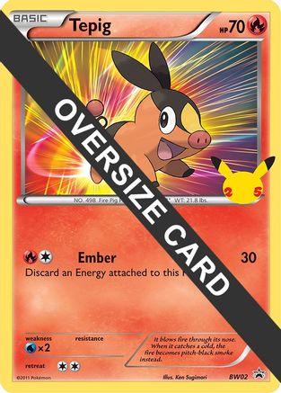 Tepig (BW02) (Jumbo Card) [First Partner Pack] | Silver Goblin