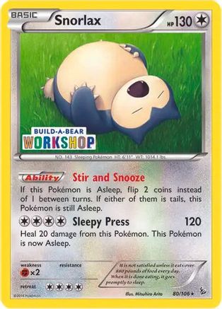 Snorlax - 80/106 (Build-a-Bear Workshop Exclusive) (80) - Miscellaneous Cards & Products