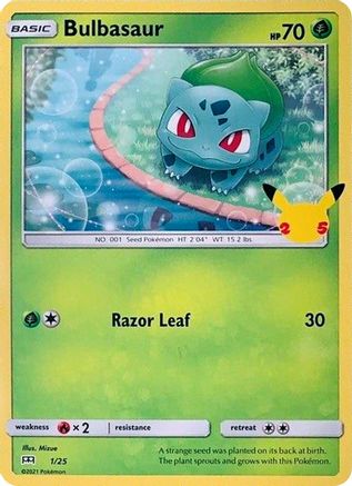 Bulbasaur - 1/25 (1) - McDonalds 25th Anniversary Promos