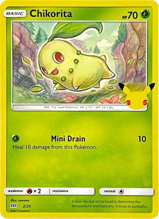Chikorita - 2/25 (2) - McDonalds 25th Anniversary Promos