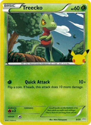 Treecko - 3/25 (3) - McDonalds 25th Anniversary Promos