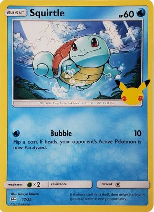 Squirtle - 17/25 (17) - McDonalds 25th Anniversary Promos