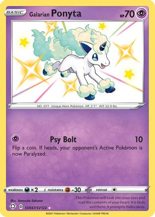 Galarian Ponyta (SV047) (Shiny Vault) Holofoil - Shining Fates