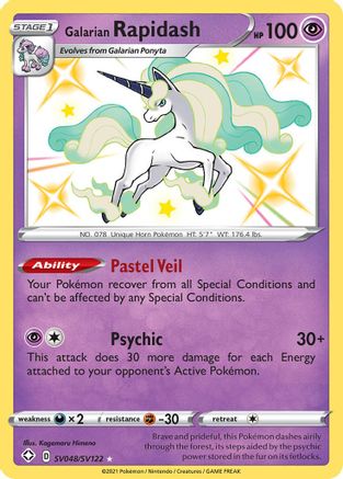 Galarian Rapidash (SV048) (Shiny Vault) Holofoil - Shining Fates