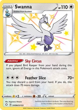 Swanna (SV096) (Shiny Vault) Holofoil - Shining Fates