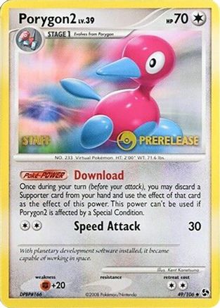 Porygon2 - 49/106 (Prerelease) [Staff] (49) - Diamond and Pearl Promos