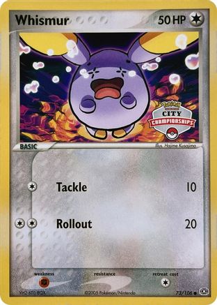 Whismur - 73/106 (City Championships) (73) - League & Championship Cards