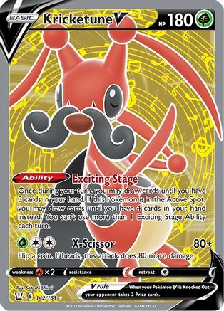 Kricketune V (Full Art) (142) Holofoil - Battle Styles