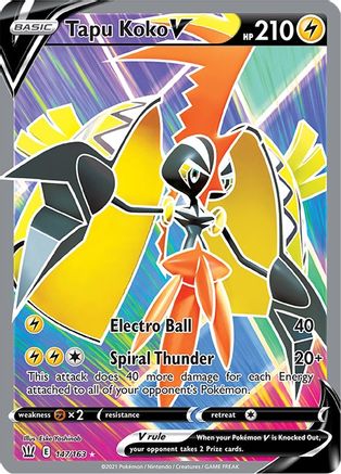 Tapu Koko V (Full Art) (147) Holofoil - Battle Styles