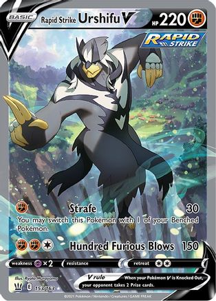 Rapid Strike Urshifu V (Alternate Full Art) (153) Holofoil - Battle Styles