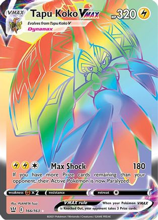 Tapu Koko VMAX (Secret) (166) Holofoil - Battle Styles