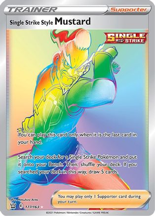 Single Strike Style Mustard (Secret) (177) Holofoil - Battle Styles