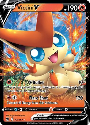 Victini V (021/163) [Sword & Shield: Battle Styles] | Silver Goblin