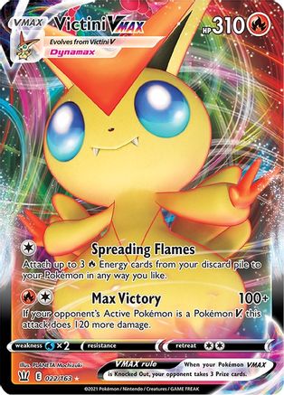 Victini VMAX (022/163) [Sword & Shield: Battle Styles] | Silver Goblin