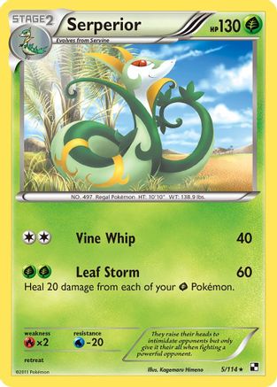 Serperior (5/114) (Green Tornado) (Theme Deck Exclusive) [Black & White: Base Set] | Silver Goblin