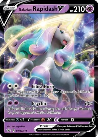 Galarian Rapidash V - SWSH111 (SWSH111) Holofoil - SWSH Sword & Shield Promo Cards