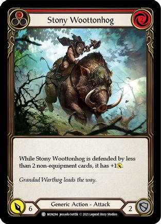 Stony Woottonhog (Red) (MON284) - Monarch 1st Edition | Silver Goblin