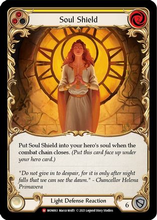 Soul Shield (MON063) 1st Edition Rainbow Foil - Monarch