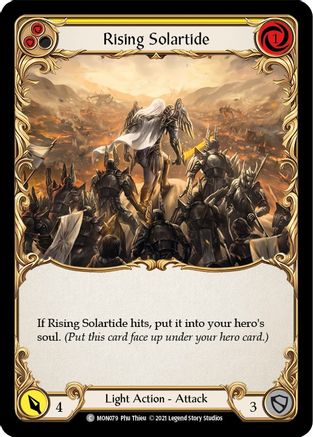 Rising Solartide (Yellow) (MON079) - Monarch Unlimited Edition Rainbow Foil | Silver Goblin