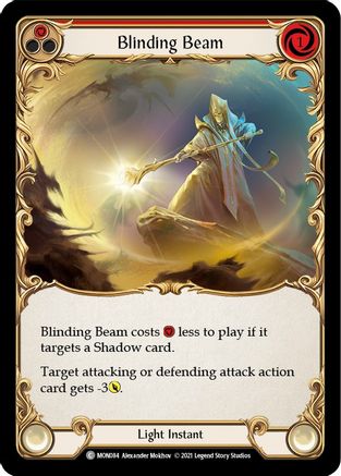 Blinding Beam (Red) 1st Edition  (MON084) - Monarch | Silver Goblin