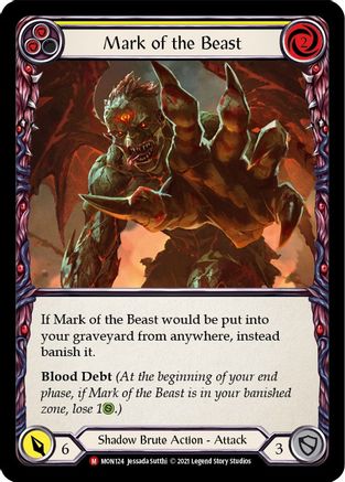 Mark of the Beast (MON124) - Monarch Unlimited Edition Rainbow Foil | Silver Goblin