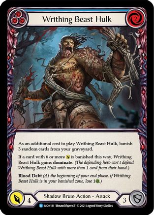Writhing Beast Hulk (Blue) Unlimited Edition Rainbow Foil (MON131) - Monarch