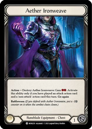 Aether Ironweave [MON230-CF] (Monarch)  1st Edition Cold Foil | Silver Goblin