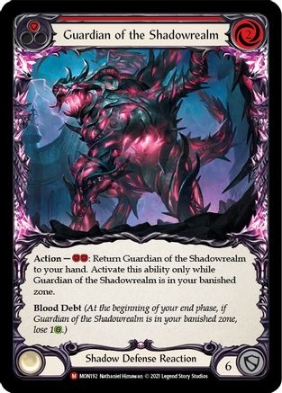 Guardian of the Shadowrealm (MON192) - Monarch Unlimited Edition Rainbow Foil | Silver Goblin