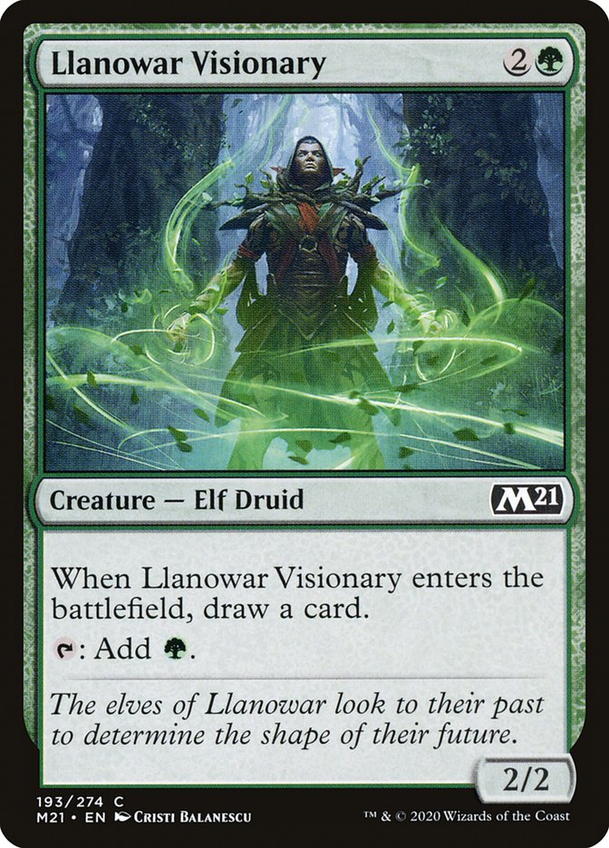 Llanowar Visionary [Core Set 2021] | Silver Goblin