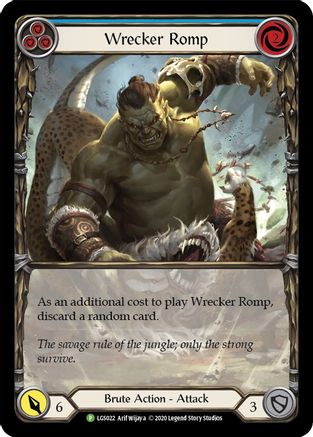 Wrecker Romp (Blue) - LGS022 Rainbow Foil (LGS022) - Flesh and Blood: Promo Cards | Silver Goblin