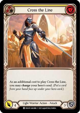 Cross the Line (Yellow)  (BOL019) - Blitz Deck: Monarch - Boltyn
