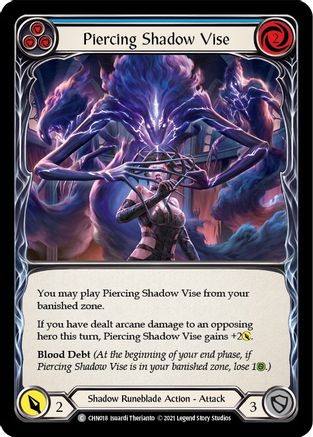 Piercing Shadow Vise (Blue) (CHN018) - Blitz Deck: Monarch - Chane