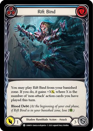 Rift Bind (Blue) (CHN019)  - Blitz Deck: Monarch - Chane