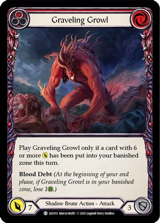 Graveling Growl (Red) (LEV013)  - Blitz Deck: Monarch - Levia