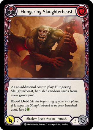 Hungering Slaughterbeast (Red) (LEV014) - Blitz Deck: Monarch - Levia