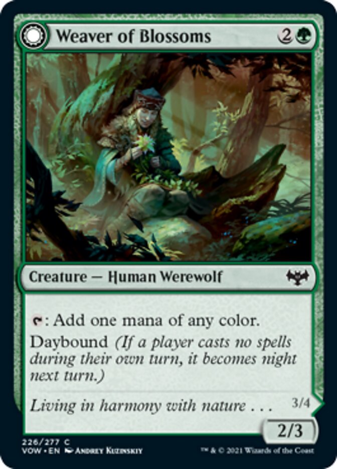 Weaver of Blossoms // Blossom-Clad Werewolf [Innistrad: Crimson Vow] | Silver Goblin