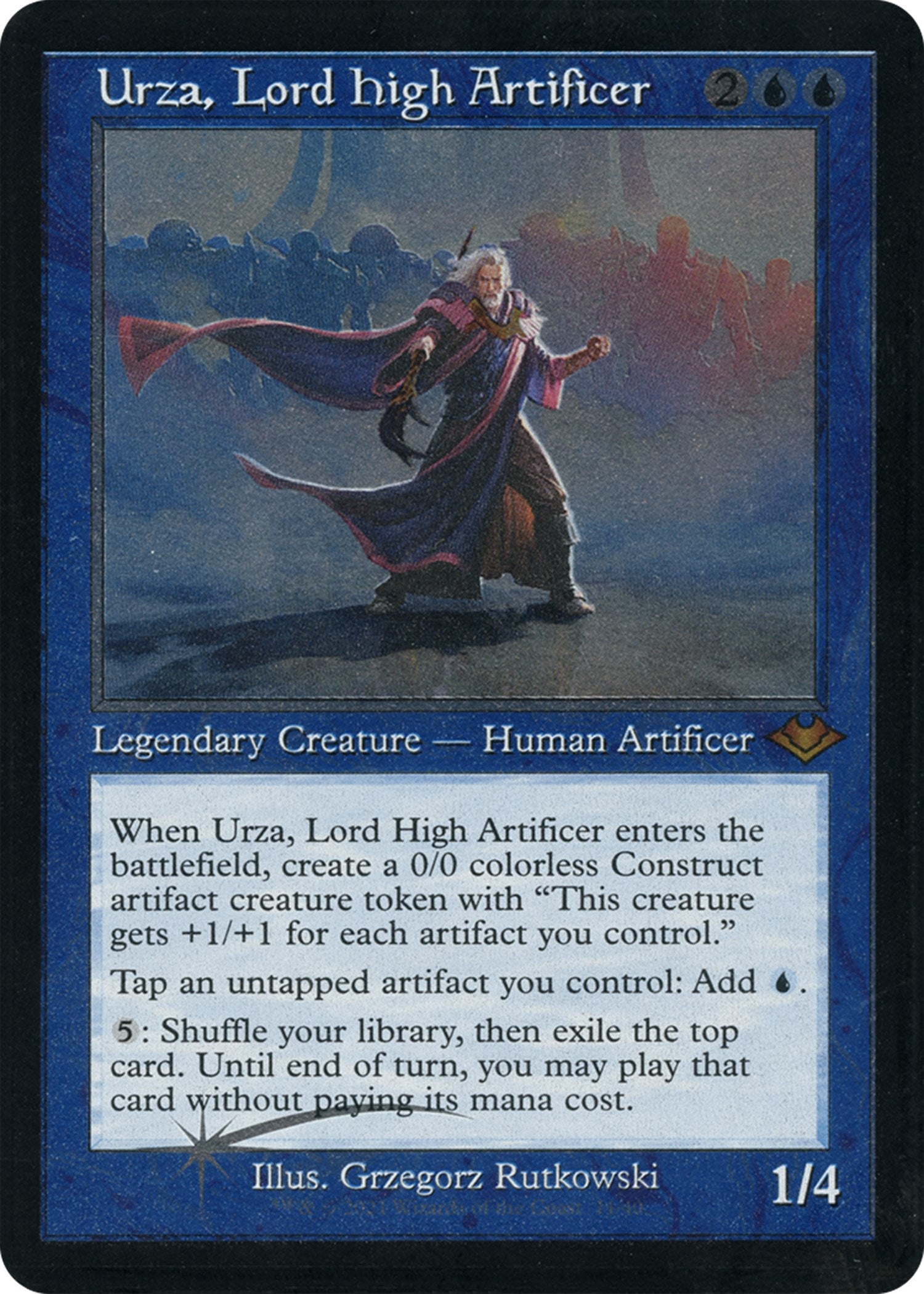 Urza, Lord High Artificer (Retro Foil Etched) [Modern Horizons] | Silver Goblin