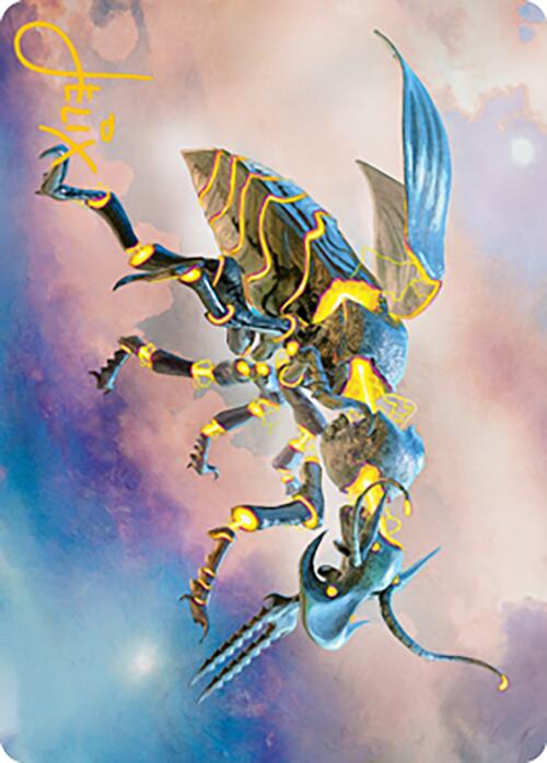 Zabaz, the Glimmerwasp Art Card (Gold-Stamped Signature) [Modern Horizons 2 Art Series] | Silver Goblin