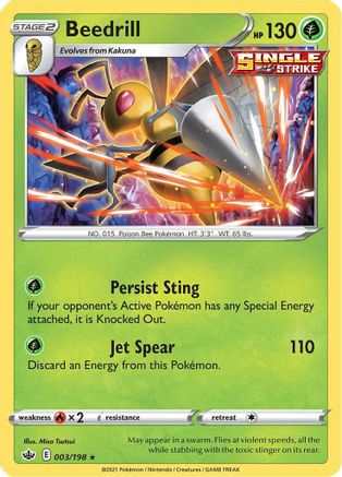 Beedrill (3) Holofoil - Chilling Reign