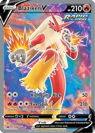 Blaziken V (Full Art) (161) Holofoil - Chilling Reign