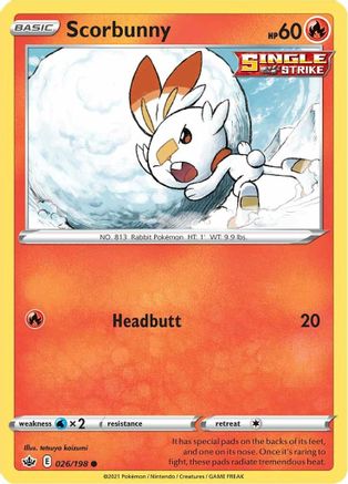 Scorbunny (026/198) [Sword & Shield: Chilling Reign] | Silver Goblin