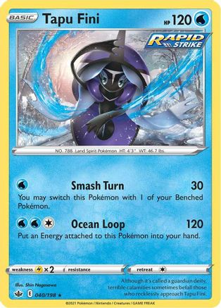 Tapu Fini (040/198) [Sword & Shield: Chilling Reign] | Silver Goblin