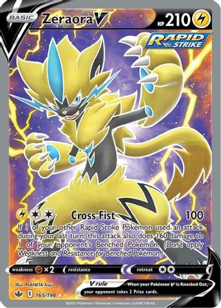 Zeraora V (Full Art) (165) Holofoil - Chilling Reign