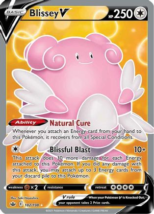 Blissey V (Full Art) (182) Holofoil - Chilling Reign