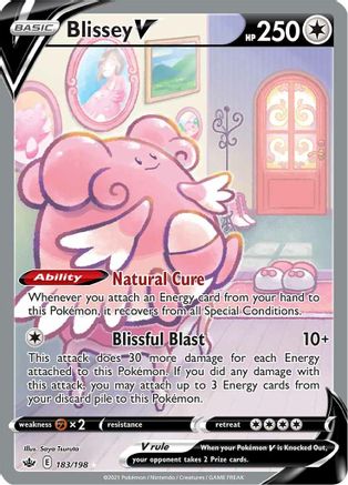 Blissey V (Alternate Full Art) (183) Holofoil - Chilling Reign