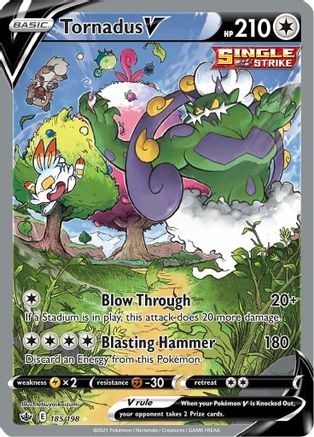 Tornadus V (Alternate Full Art) (185) Holofoil - Chilling Reign