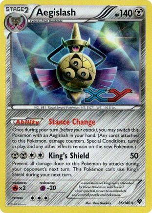 Aegislash (86/146) (Prerelease Promo) [XY: Black Star Promos] | Silver Goblin