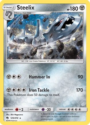 Steelix (125/214) (Cosmos Holo) [Sun & Moon: Lost Thunder] | Silver Goblin